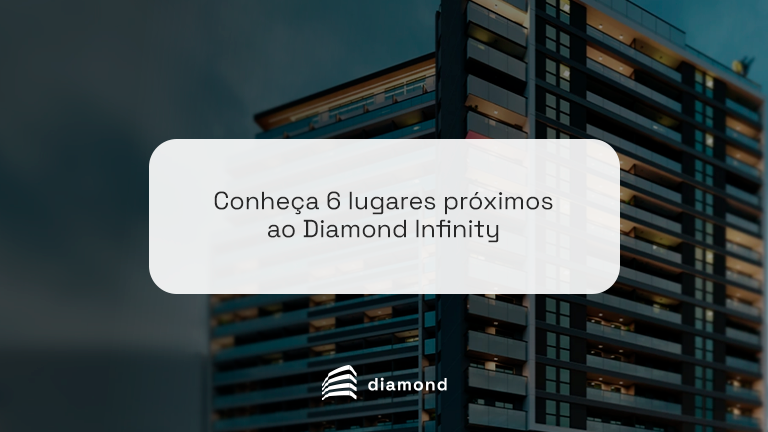 Fachada do Diamond Infinity representando lazer e conveniência próximos ao empreendimento